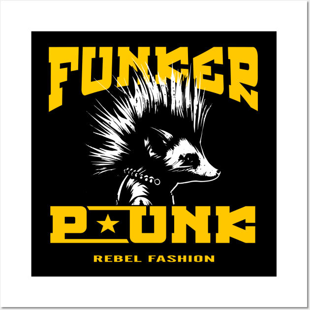 PUNK Raccoon Wall Art by Fuckinuts